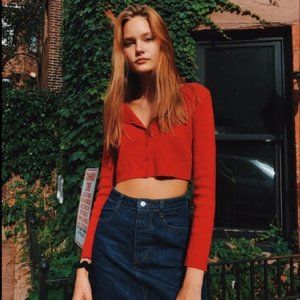 Brandy Melville Athelia knit Top Red